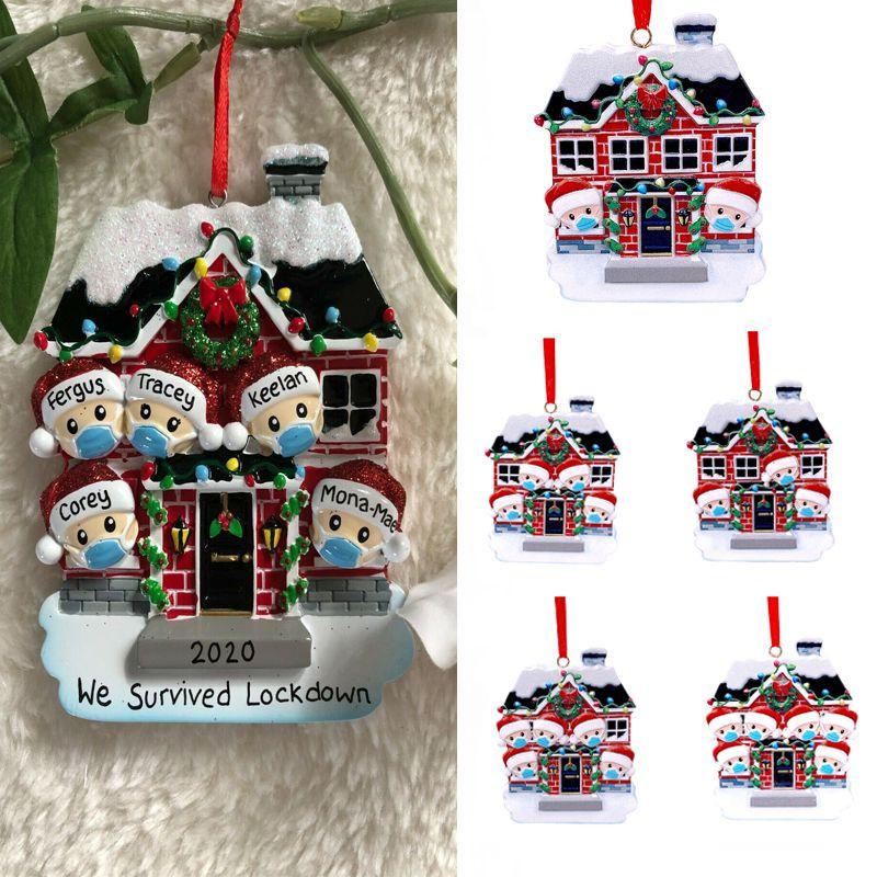 Beautiful Resin Christmas Tree Hanging Ornament For Family Of 2-6 People Quarantine