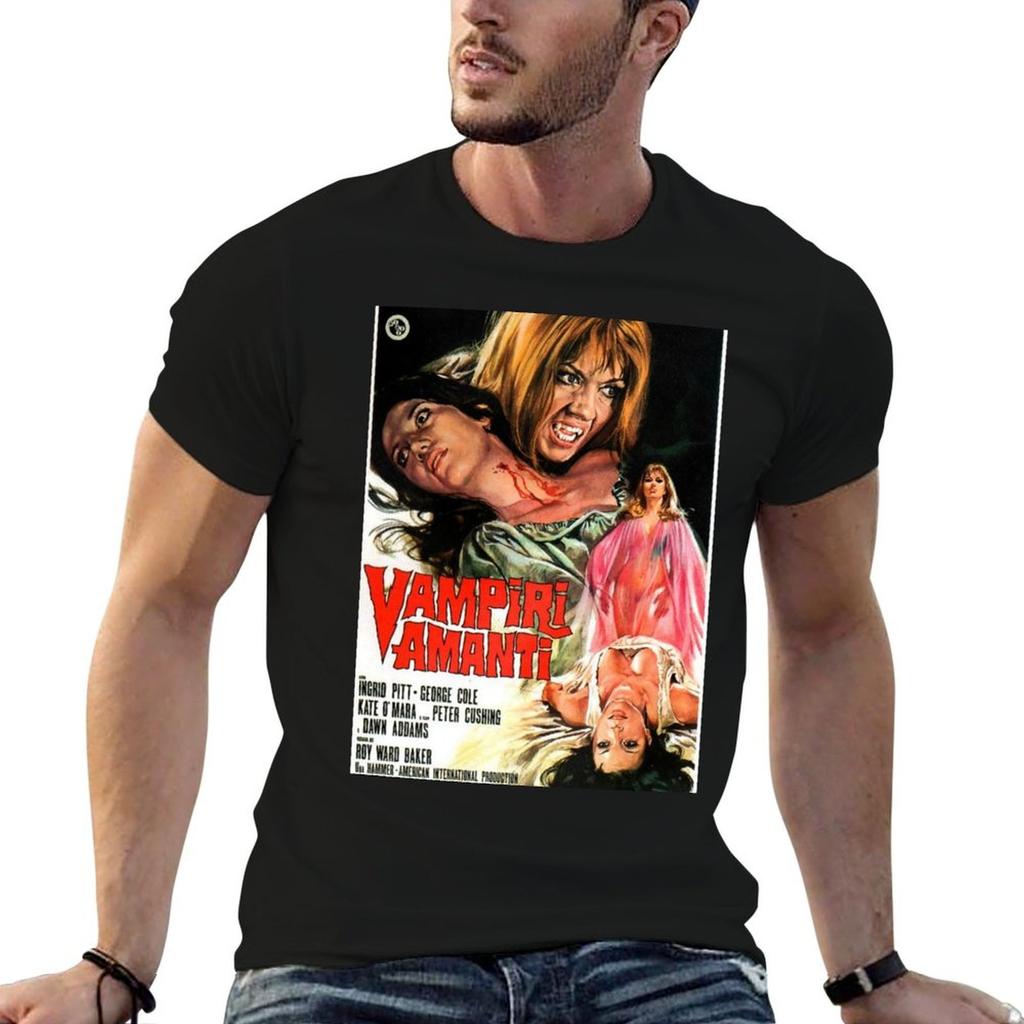 The Vampire Lovers Movie Poster TShirt Plus Size Quick Dry Sports Tee