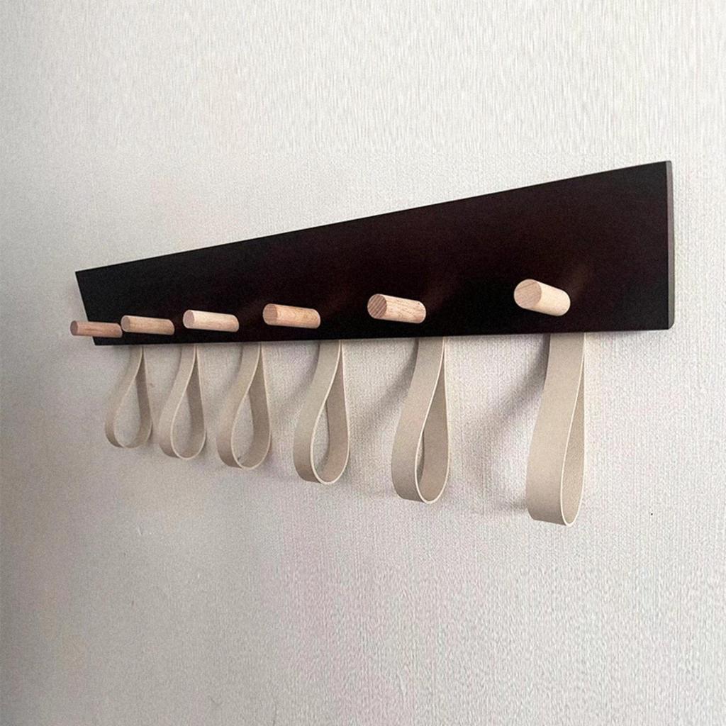 Wooden Coat Hook Rack Minimalist Hardware Long for Mudroom, Bedroom, Minimalists