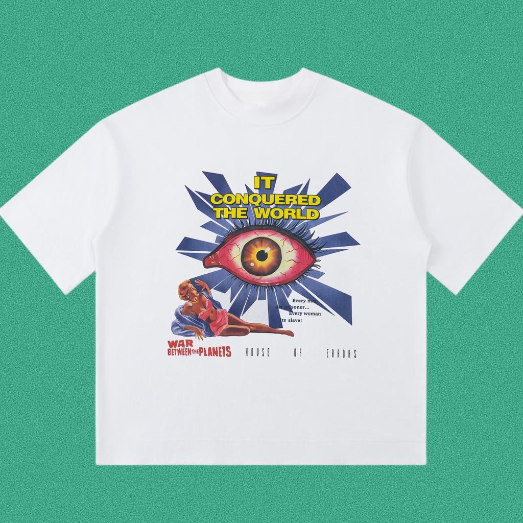 Hot House Of Short Sleeve Correct Version Printed Ins American Streetwear Cotton Tshirt Errors