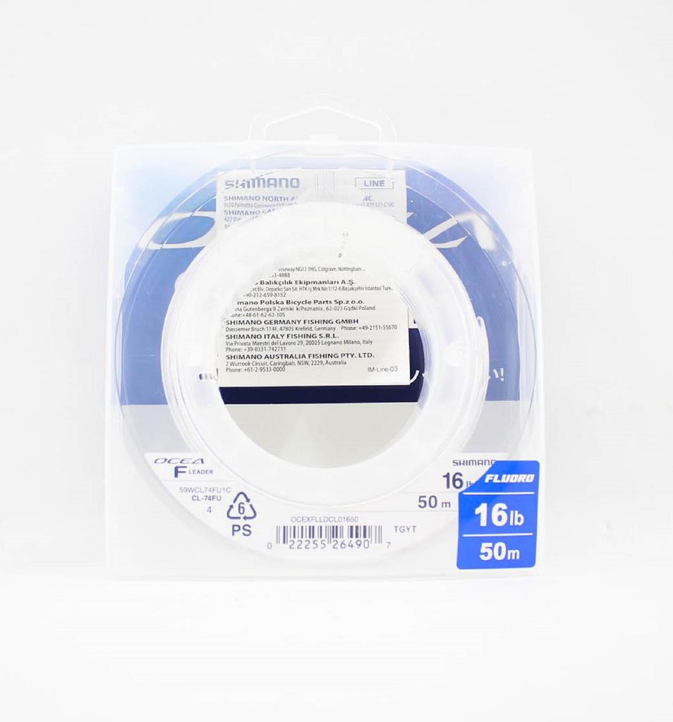 Shimano CL-74FU Ocea F EX Fluorocarbon Leader Line 50m 16lb (4907)