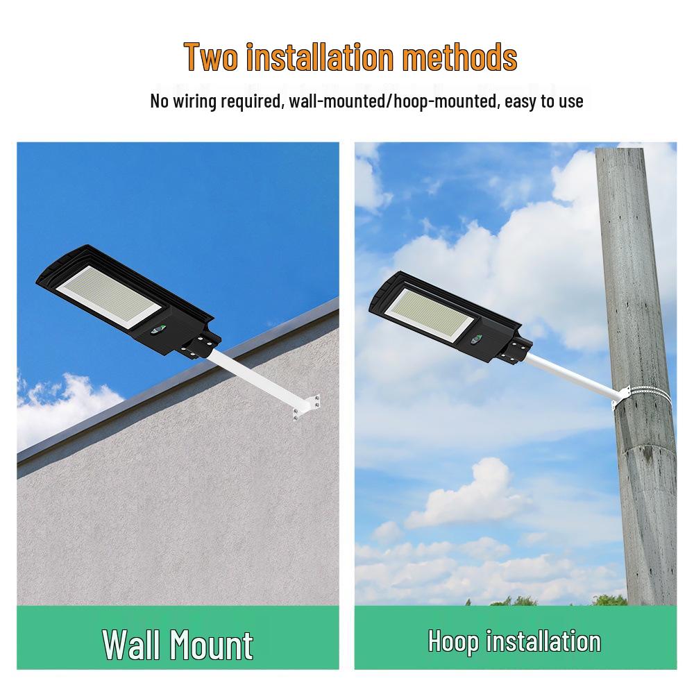 Super Bright LED Solar Street Light with Motion Sensor for Outdoor Courtyard and Rural Home Lighting