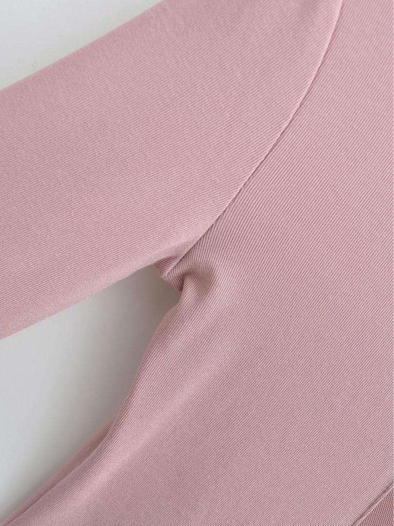 European and American Sexy Summer Mesh Long Sleeve Jumpsuit for Women