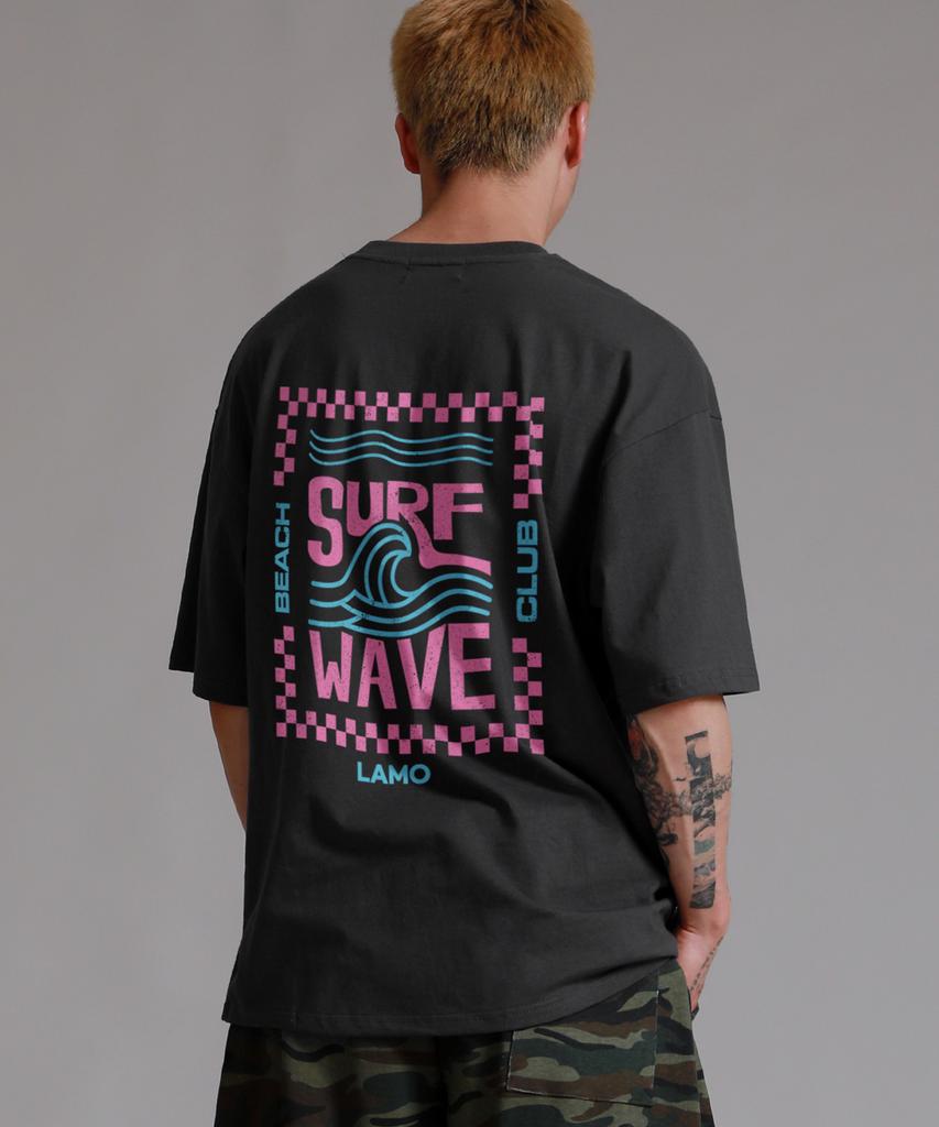 LIKE THE MOST Surfing Ramo Oversized Short Sleeve T-Shirt_Charcoal