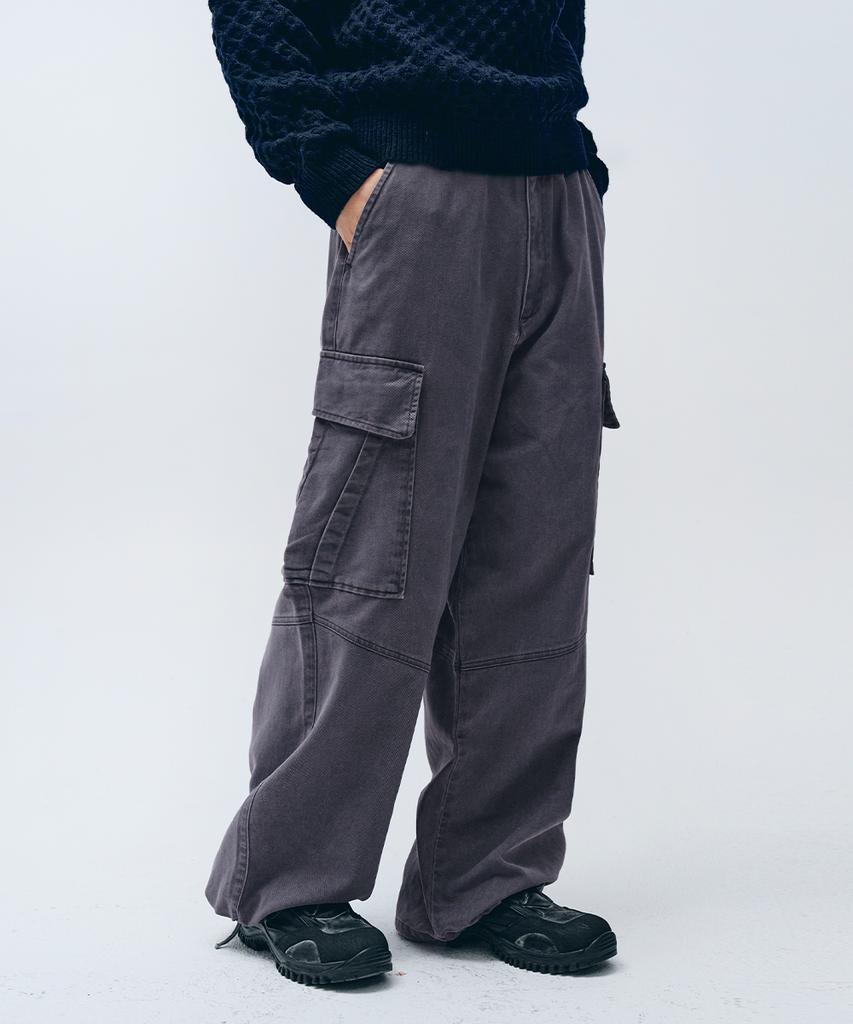 INTEMPOMOOD Nutty Cargo String Pants_Dark Purple