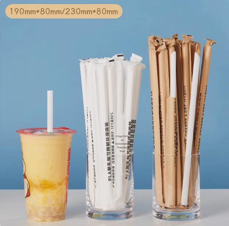ZISIZ PLA Biodegradable Disposable Straws