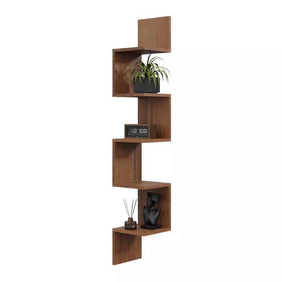 Modern Corner Shelf Hanging Midi - 149cm Black