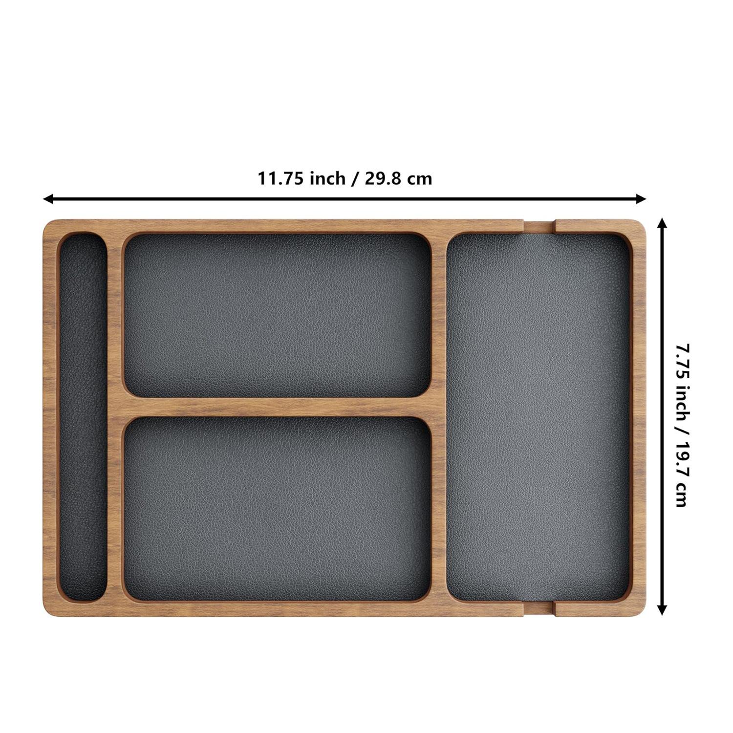 

Деревянный настольный органайзер для хранения в офисе Коробка для хранения очков с перегородками из массива дерева Коробка для хранения мелочей, мобильного телефона, наушников