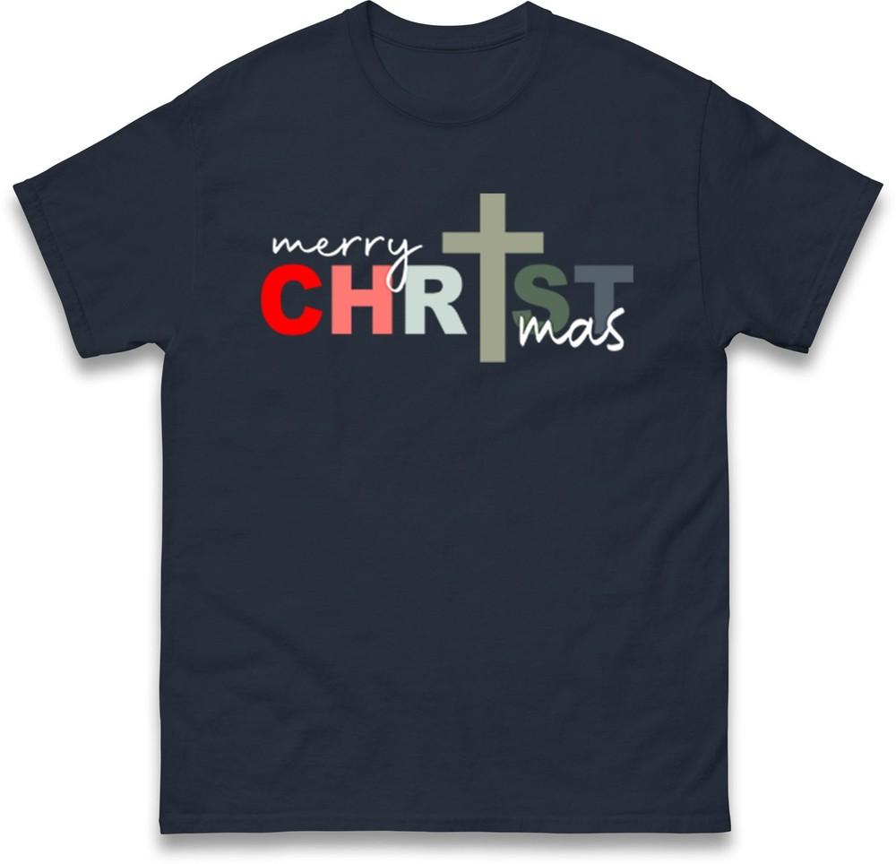 Christ Jesus Christmas T Shirt Christianity Xmas Tee Top Xmas Festive Gift Top