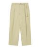 COVERNAT Semi-Wide Cotton Belted Pants Beige