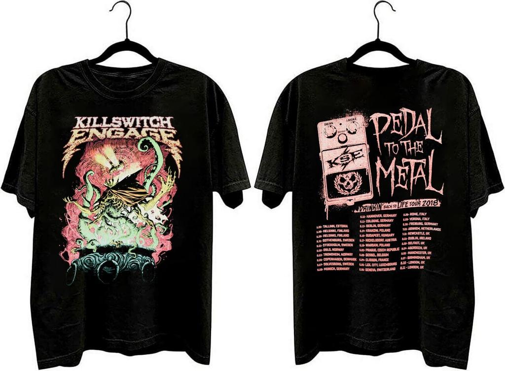 Killswitch Engage Band Tour Schwarz Kurzarm 2-seitiges T-Shirt QT5775