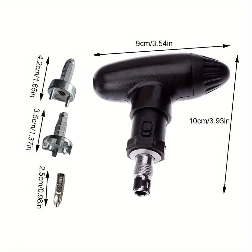 Golf Shoe Spike Wrench Set Iron Golf Tool Kit with Ratchet Key Essential Accessories for Spike Removal And Adjustment