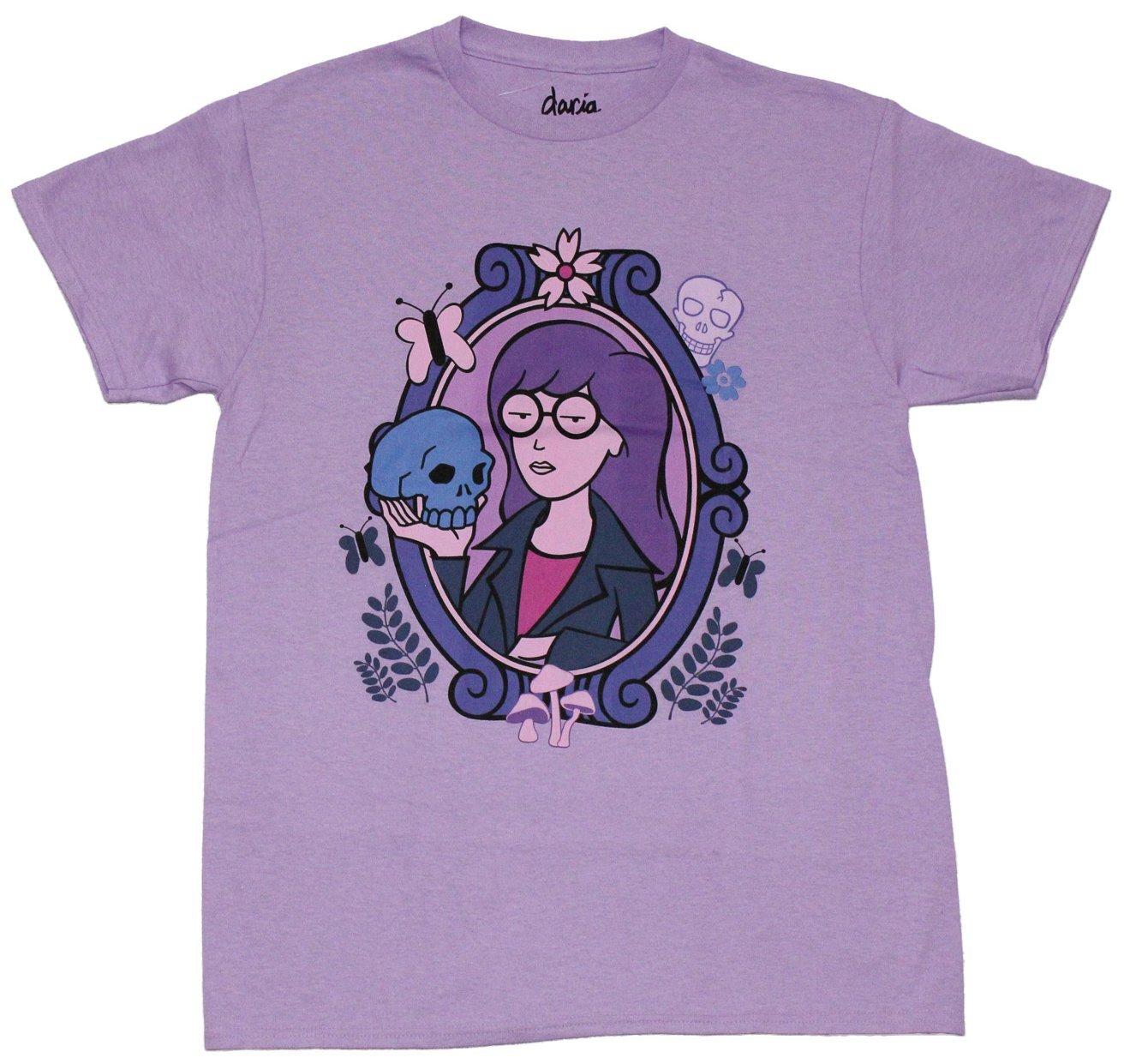 Daria New Adult T-Shirt - Picture Frame Holding Skull Image S