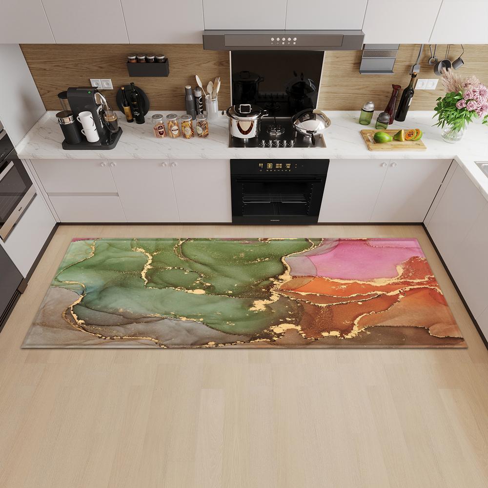 Marble Kitchen Mat Porch Door Mat Bathroom Door Floor Carpet Bedroom Corridor Non-slip Mat
