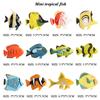 Oenux Solid Animals Action Figures Wild Ocean Insect Model Set Dinosaur Butterfly Fish Bird Turtle Frog Lizard Figurines Kid Toy