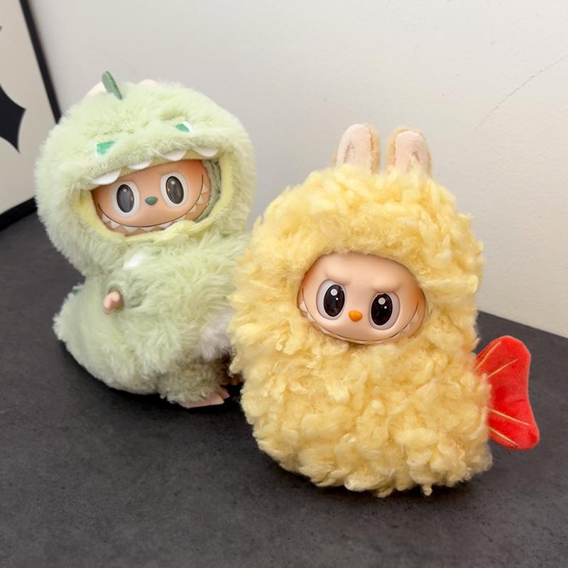 Cute Fried Shrimp Outfit Doll Clothes for Labubu Cartoon Cockroach Dinosaur Plush Clothes Clothes for Labubu V1 V2 V3 Dolls