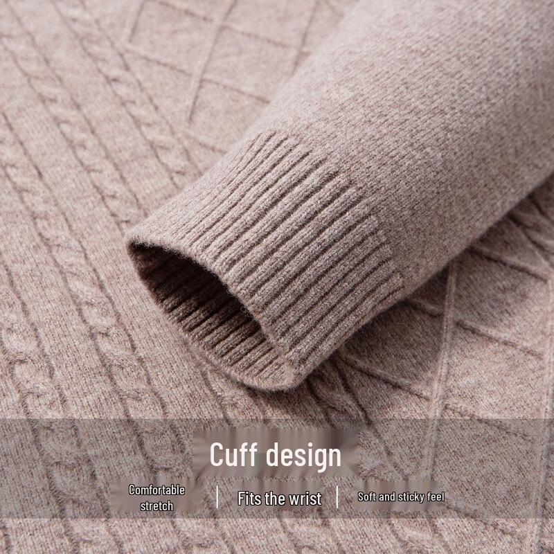 Męski sweter Hodo z 100% wełny jagnięcej, z półgolfem