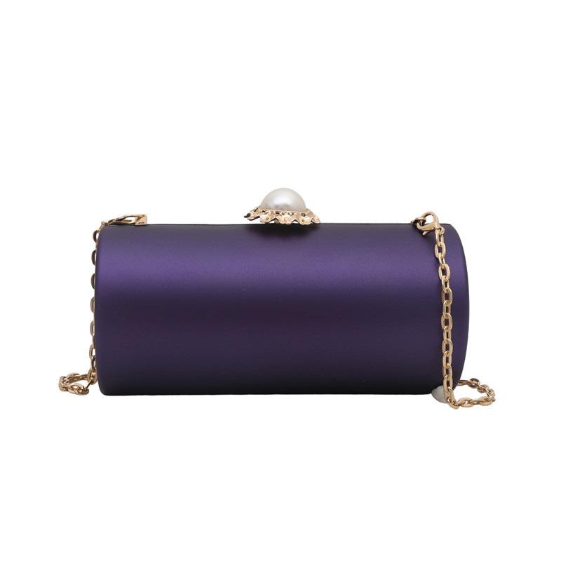 Acrylic cylinder bag 2025 new European and American fashion niche dinner bag women's shoulder chain box bag tide