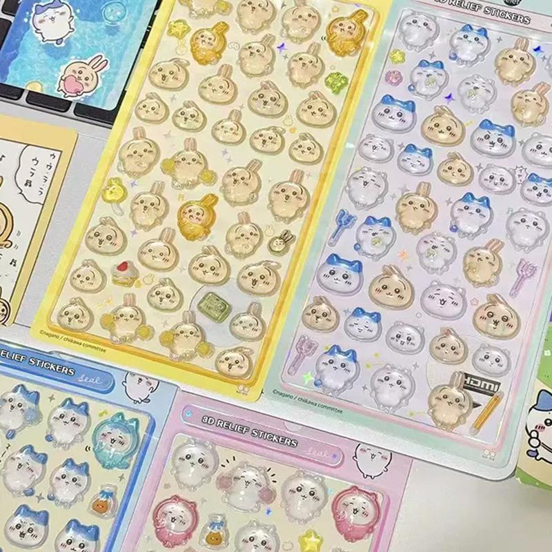 3D Stereo Relief Stickers Kawaii Cartoon Waterproof Diy Decor Stickers Phone Laptop Scrapbook Notebook Luggage Decal Gift Toys
