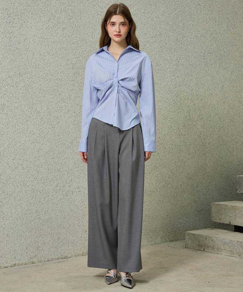 Alikim Tomo Wide Slacks / Charcoal