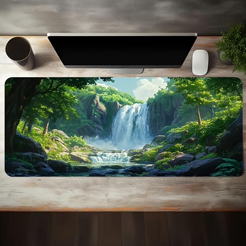 Desk Protector Gaming Mouse Pad Cloth Surface Non Slip Rubber Base Large Desk Mat for PC Laptop Keyboard Office Setup