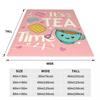 Cute Fun Tea Party Blankets Soft Warm Flannel Throw Blanket Bedspread for Bed Living room Picnic Travel Home Couch
