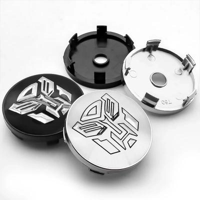 4Pcs 56+60mm Autobots Logo Transformers Badge Emblem Stickers Car Wheel Hub Center Caps Rim Cover Auto Decoration Accessories