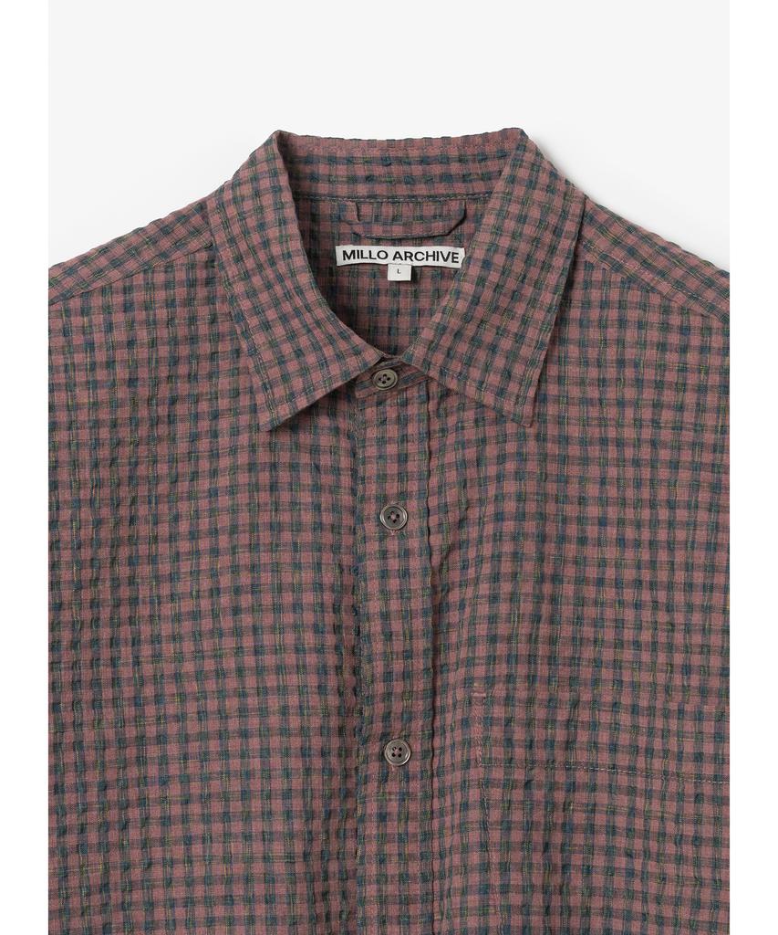 MILLO ARCHIVE Box Check Roll-Up Shirt [Smoke Pink]