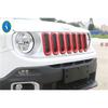 Yimaautotrims Auto Accessory Front Face Mesh Grille Cover Front Grille Ring Trim 7 Pcs ABS Fit For Jeep Renegade 2015 - 2018