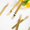 6Pcs Fruit Forks With Stand Coffee Fork Set Cake Dessert Mini Fork Afternoon Party Cutlery Snack Fork For Kitchen Dining Bar