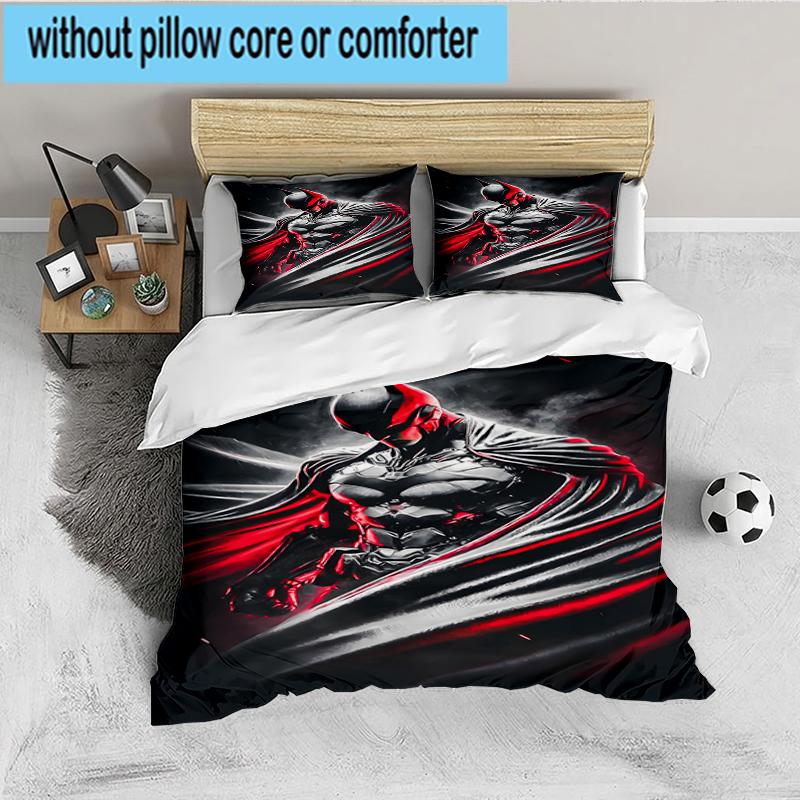 3PCS Breaks Through Bat Bedding set,Ideal For1pc Duvet Cover And 2pcs Pillowcases Perfect for Christmas gift,Ideal for Bedroom, Dormitory