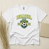 Brasilien 2026 Fußball Fan T-Shirt Fußball-Anhänger Gildan Baumwolle Familienoberteil