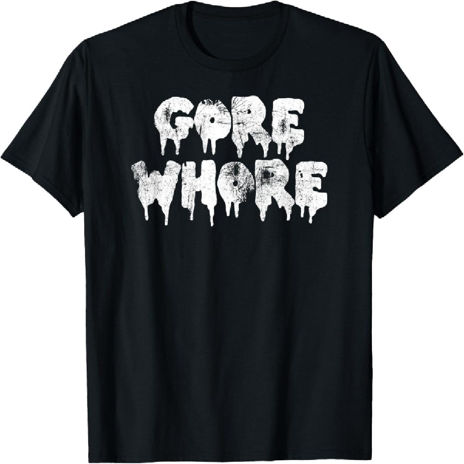 Vintage Scary Gore Whore Goth Horror Movie Fan Punk Metal T-Shirt S