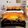 Glowing Eerie Pumpkin Night Bedding Sets Duvet Cover Sets Duvet Covers Pillowcases(1*Duvet Cover 2*Pillowcases Without Duvet Insert)