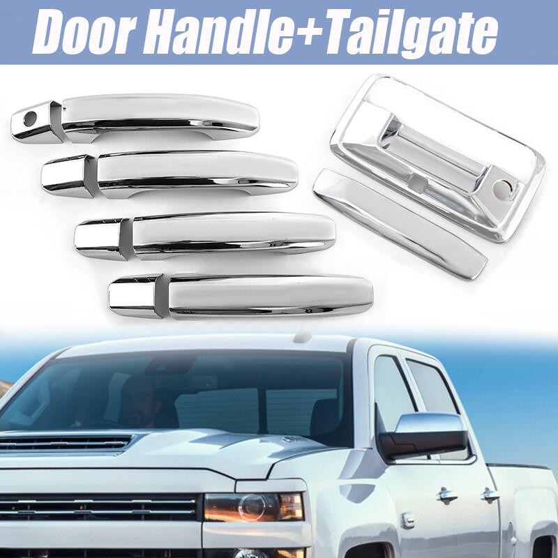 Rear Tailgate + Door Handle Covers For 2014-2018 Chevy Silverado GMC Sierra 1500