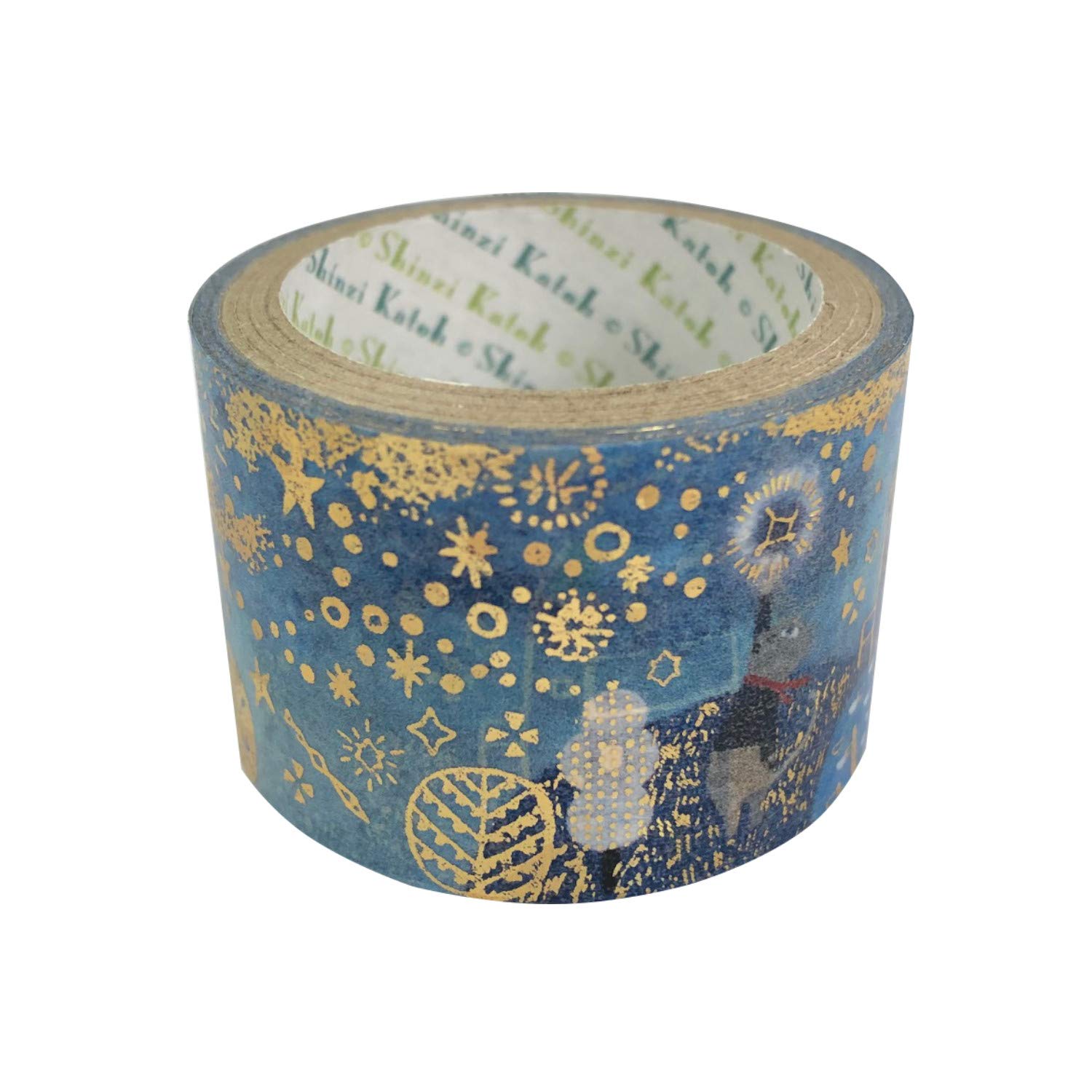 

masking tape featuring Kenji on the Galactic 27mm 3m Shinzi Seal-do Japanese-made foil-infused Miyazawa s Night Railroad, wide, roll, Katoh,