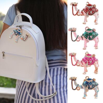 Schlüsselanhänger mit Kamel-Ornament, glänzende Strasssteine, eingelegte leuchtende Farben, exquisite Handwerkskunst, Schlüsselanhänger, Taschenanhänger