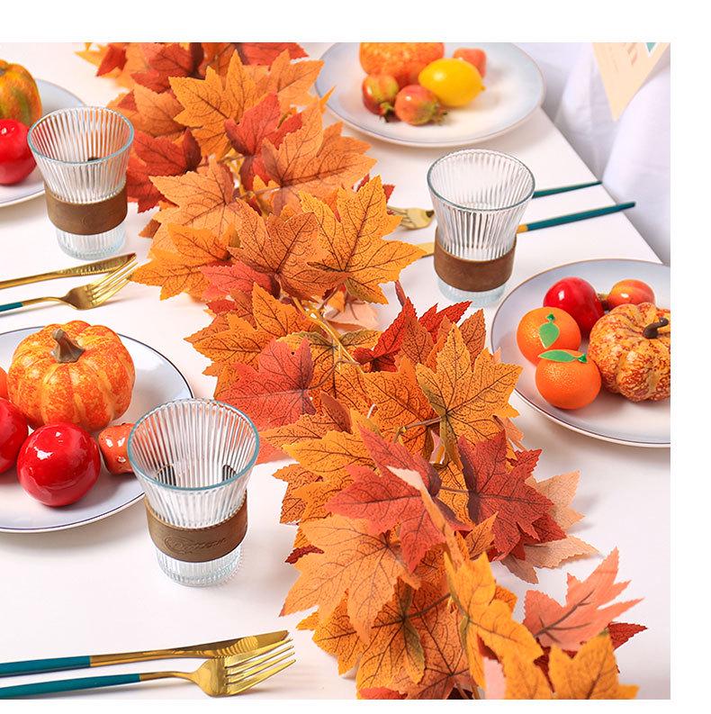 Artificial Maple Leaf Rattan Home Decor: Scenic Atmosphere Arrangement