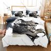 Cool Metal Gear Solid Solid Snake Duvet Cover + 2 Pillowcases Camo Solid Snake Tactical Graphic 3Pcs Zipper Quilt Cover Retro St