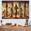VIKAMA Altägyptischer Anubis Tempel Wandteppich Wandbehang Für Party Foto Hintergrund Wohnzimmer Studio Heimdeko Akzenttuch