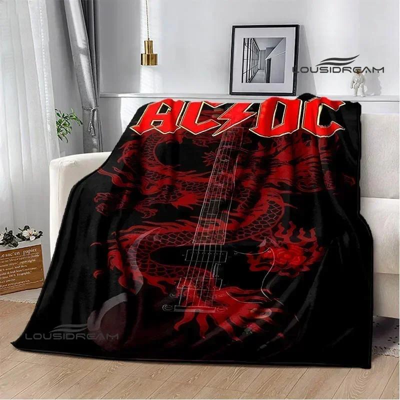 3D Retro Rock band AC/DC printed blanket Picnic blanket Warm Flannel blankets Home bed linings blankets for beds Birthday Gift