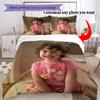 Customize Photo Customize Your Photo Bedding Set Breathable Duvet Cover with Pillowcases Home Decoration Birthday Gift