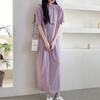 Shop   Women Easywear Maternity Short Sleeve Long Dress Ara Wdr 3159 Khaki