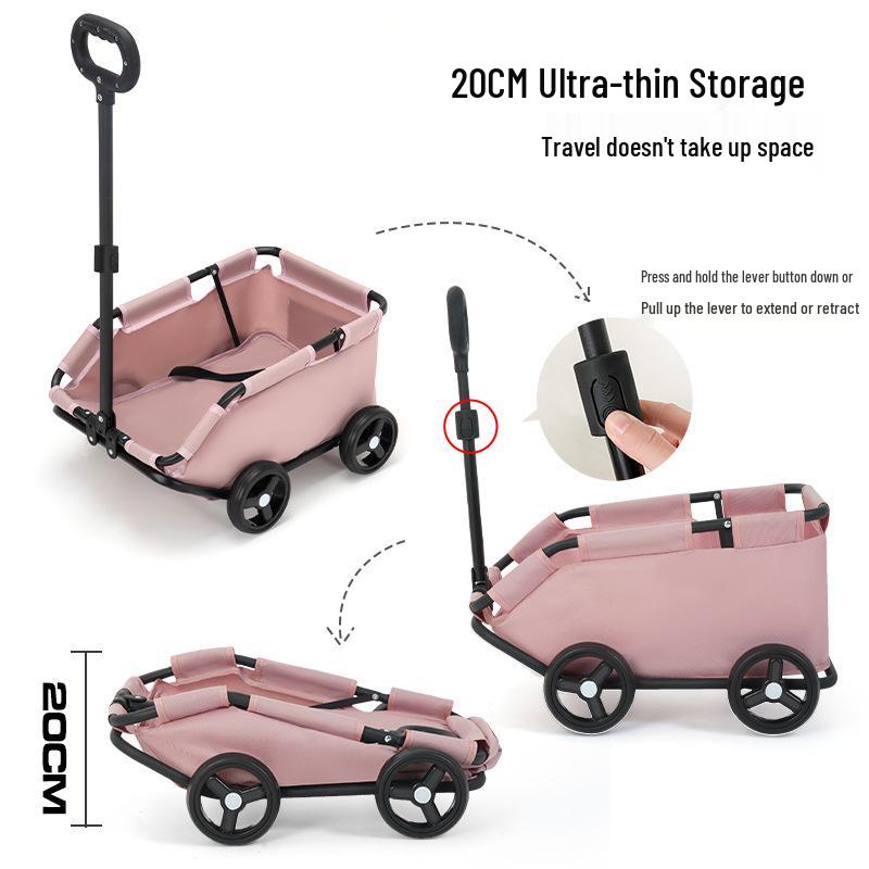 Hafif Katlanabilir Evcil Hayvan Arabası ve Kedi ve Köpekler için Oyun Evi