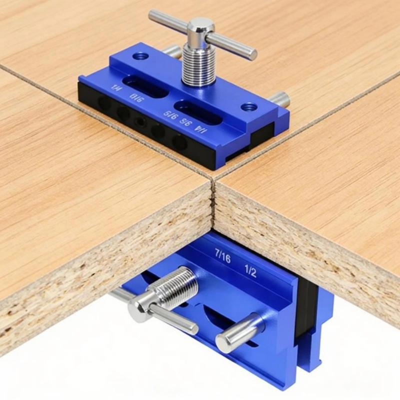 Professional Woodworking Drill Guide Set Dowel Jig For Precise Straight Angled Hole With 3 drill Bit Depth Rings