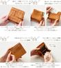 Genuine Bills and Coins Organized in the Same Cowhide Card Coin Easy to Use [ZUCCHERO] Women's Bi-fold Wallet, Leather, Direction, Compact, Leather,