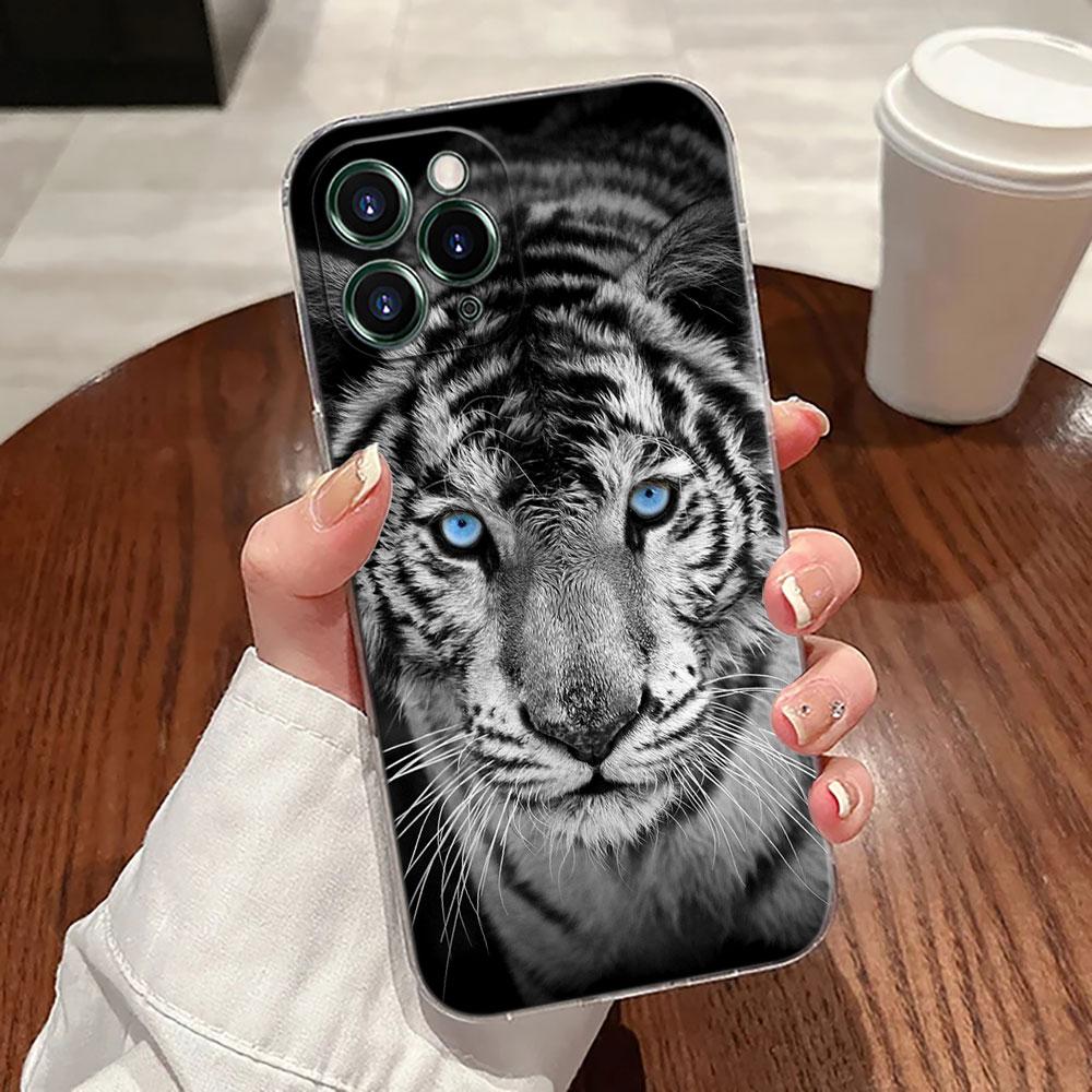 Wolf Löwe Tiger Tier Transparente Hülle Für Apple iPhone 17 16 15 14 13 12 11 Pro Max 16 Plus 16E 17Air 17Pro Handyhülle Funda