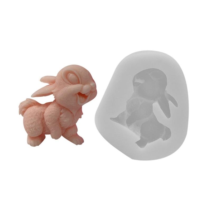 

Non-stick Rabbit Candle Silicone Mold for Candle Making DIY Handmade Soap Mould Chocolate Cake Decorating Tool Crafts
