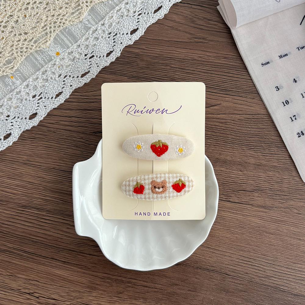 

Вышивка в стиле Мори, милая корейская заколка для волос для девочек и подростков