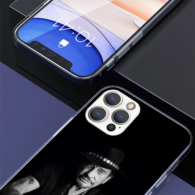 Johnny Hallyday Music Phone Case For iPhone 17 Air 16 Pro Max 16E 15 + 14 Plus 11 12 13 Mini 7 8 SE Gift Print Cover Fundas 17 A